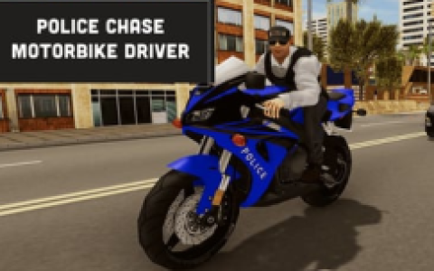 Police Chase Motorbike Driver