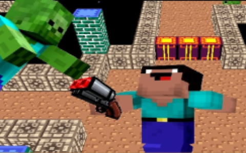 Space Adventure: Noobiks Battle vs Zombies