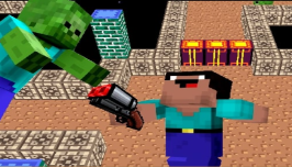 Space Adventure: Noobiks Battle vs Zombies
