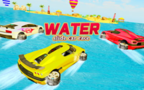 Water Slide Car Race - Water Surfing Stunts